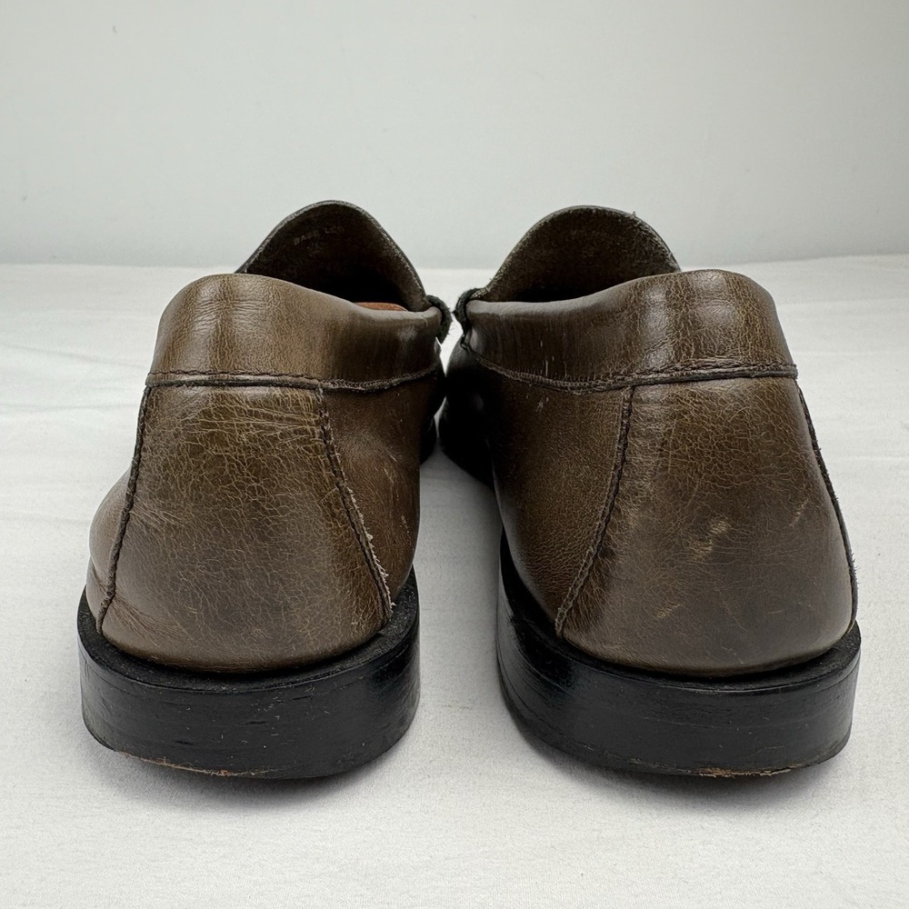 GH Bass & Co Weejuns "Leo" Penny Loafers 11.5D Gray/Black Handcrafted Leather - Picture 7 of 16
